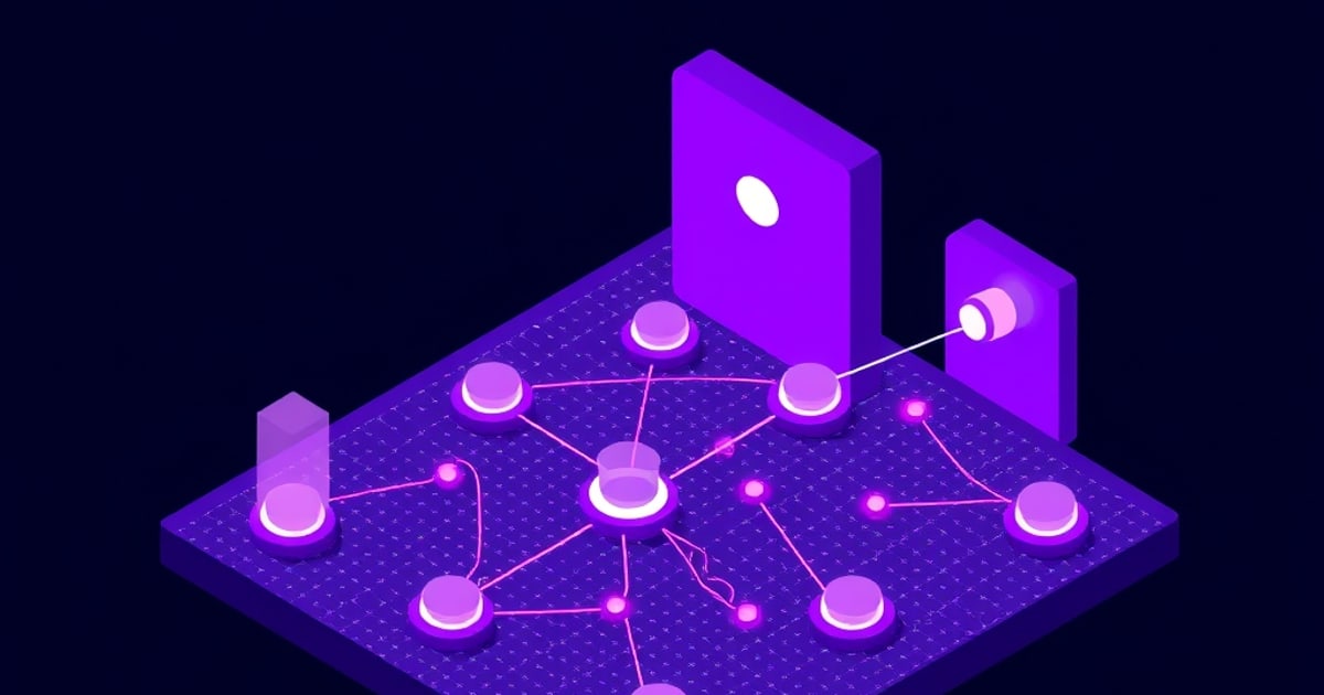 Isometric scene of small OPSEC slips linking a pseudonym back to a real identity
